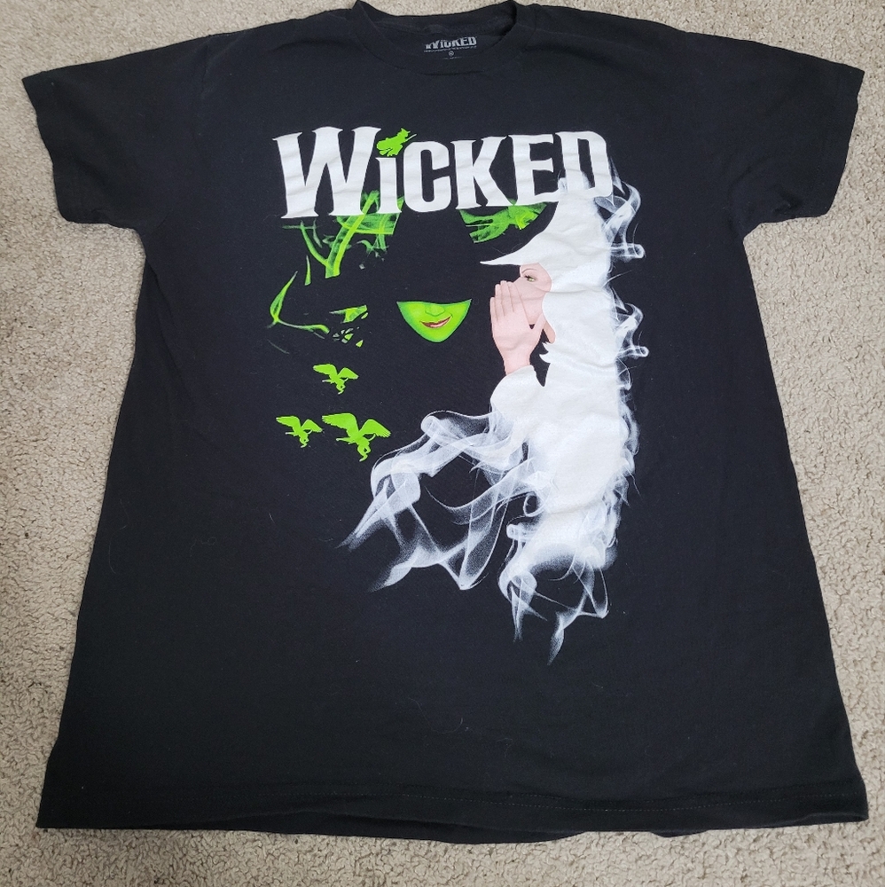 Wicked Graphic T-Shirt - Black and Green Medium